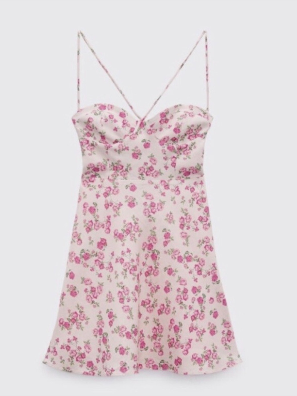 ZARA CORSET STYLE FLORAL COLORFUL LINEN BLEND VACATION Summer Travel Roses